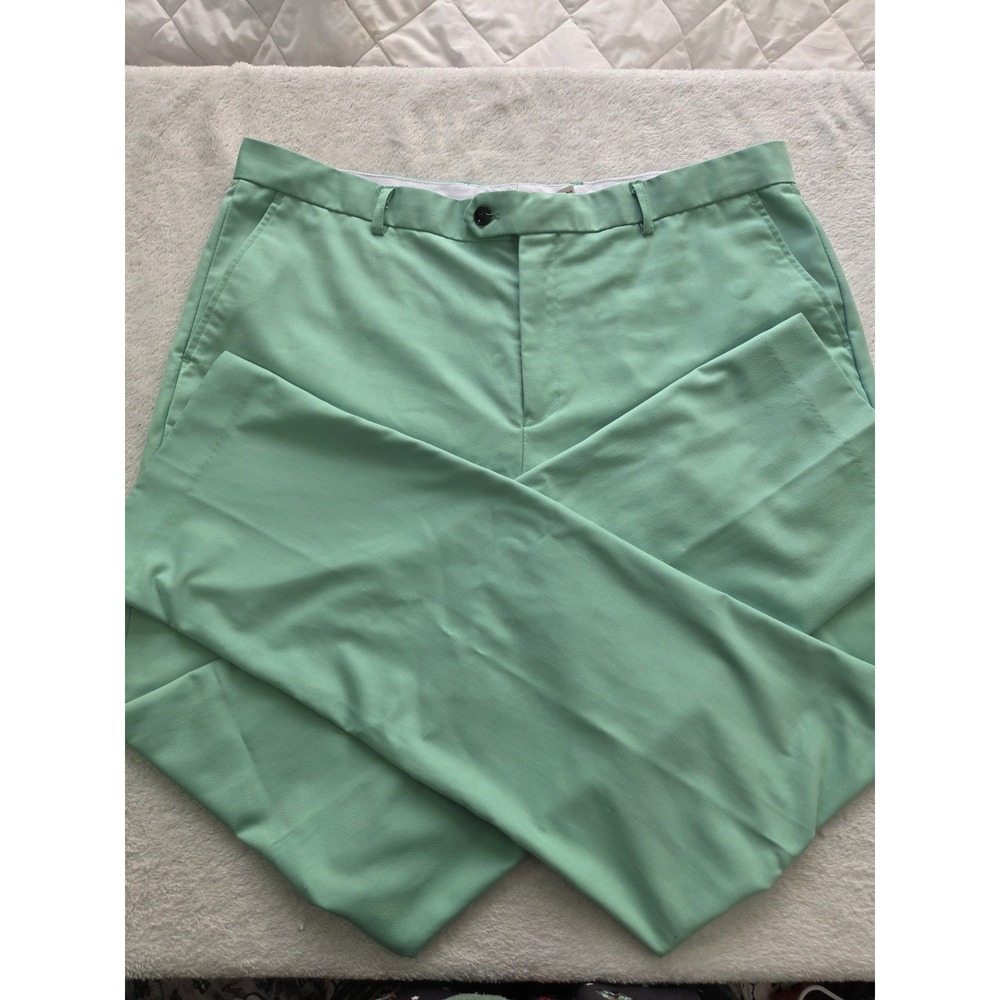 Shinesty Mint Green Dress Pants Men's 38x35 Straight Leg Golf Trousers